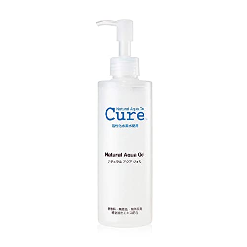 Natural Aqua Gel Cure | Exfoliante Mujer y Hombre | 250 ml | 91% Agua con Hidrógeno Activado | Reduce los Poros y Puntos Negros | Gel limpiador Hidratante Unisex