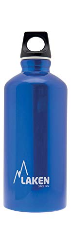 LAKEN Futura Botella de Agua, Cantimplora de Aluminio Boca Estrecha 0,6L, Azul