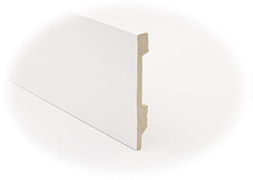 Zócalo - Rodapié Blanco de PVC hidrófugo, 12cm de alto y 220cm de largo