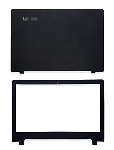 Reemplazo para Lenovo Ideapad 110-15 110-15ISK 110-15IKB Series LCD contraportada superior caso/LCD bisel frontal/bisagras LCD negro A+B)