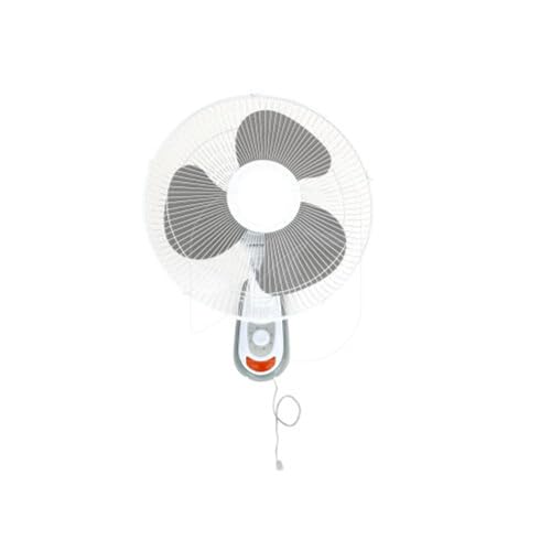 GROWMANIA Ventilador de Pared con 3 Velocidades 40 W Potencia 40 Cm | Ventilador Eléctrico Blanco con 3 Aspas | Silencioso y Cabezal Giratorio