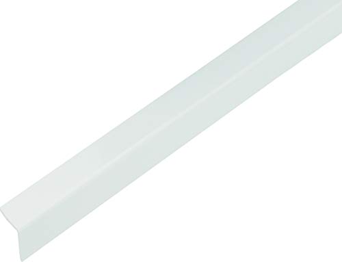 Alberts 432973 Perfil de ángulo | Autoadhesivo | Plástico, blanco brillante | 1000 x 20 x 20 mm