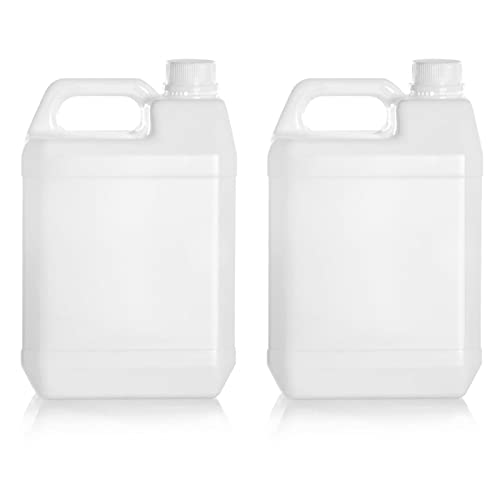 AC – Pack de 2 garrafas translucido – Fabricado en plástico – Apto para uso alimentario, almacenaje y transporte – 5 Litros