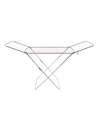 JARDIN202 - Tendedero plegable metálico con alas | Soporte para tender ropa en interior o exterior