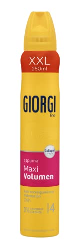 Giorgi Line - Espuma Maxi Volumen 24h, Anti Encrespamiento e Hidratación, 0% Siliconas y Alcohol, Fijación 4 - 250 ml