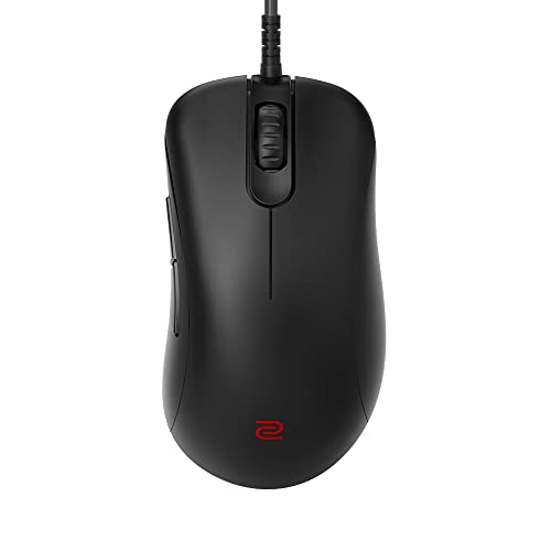 BenQ Zowie EC1-C Ergonomic Gaming Mouse for Esports | Paracord Cable & Mouse Wheel with 24 Levels | Matte Black Coating | Large Design