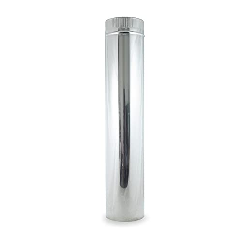 CAEXVEN Tubo de acero inoxidable para estufas y chimeneas de leña | serie Lisa - Diámetro 120 mm