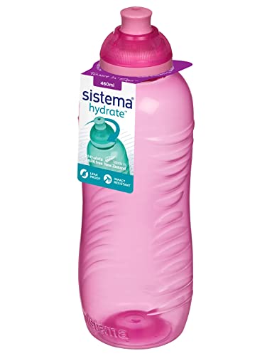 Sistema Hydrate Twist 'n' Sip - Botella de plastico, Rosa, 460 ml, 1 unidad