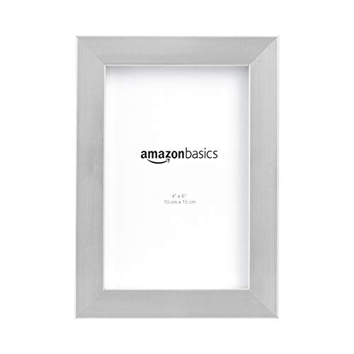 Amazon Basics – Marco para fotos, 10 x 15 cm, Níquel, Pack de 2 uds