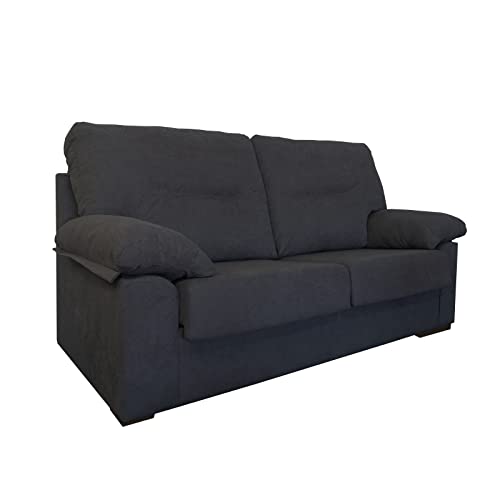 MUEBLIX.COM | Sofa Marcos | Sofa 3 Plazas | Sofas de Salón Modernos | Sofa Confortable | Asientos de Goma Espuma | Sofa de Diseño | Color Antracita