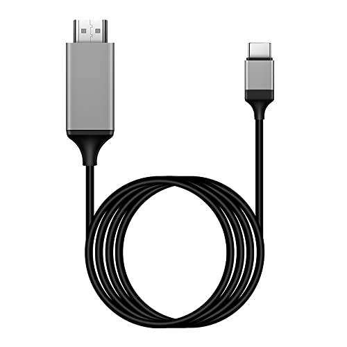 Cable USB C A HDMI 4K, 2M, Compatible con Thunderbolt 3/4 para MacBook Pro,iPa Pro,Huawei P30,OPPO R17 Pro,Xiaomi Air12.5,Samsung S8, etc.