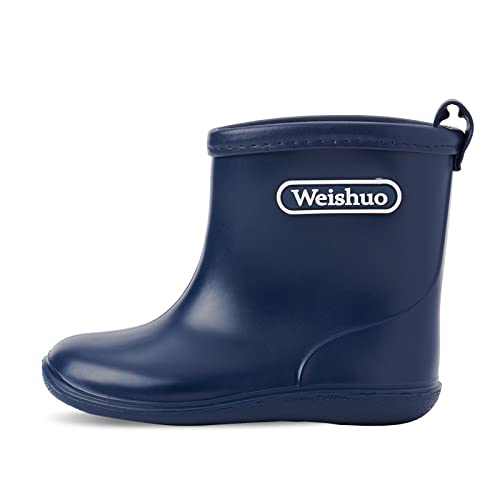 Weishuo Botas de Agua Impermeable y Antideslizante Caucho de PVC Botas de Lluvia para Niños y Niñas