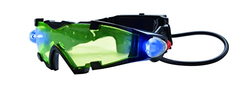Lexibook- Misión Spy Mission, Gafas espía de visión Nocturna, Luces LED retráctiles, Cristales tintados Verdes, Bandas elásticas Ajustables, Negro, Color, Medium (RPSPY04)