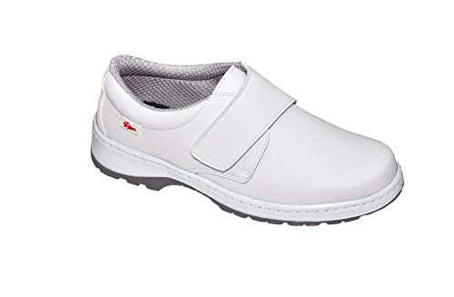 DIAN Milan-SCL Liso Color Blanco Talla 38, Zapato de Trabajo Unisex Certificado CE EN ISO 20347 Marca