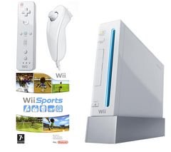 Nintendo Wii Consola de juegos (including Wii Sports) y [Wii] mando de Wii y el Nunchuk controlador [Wii] y consola Wii &) combinación
