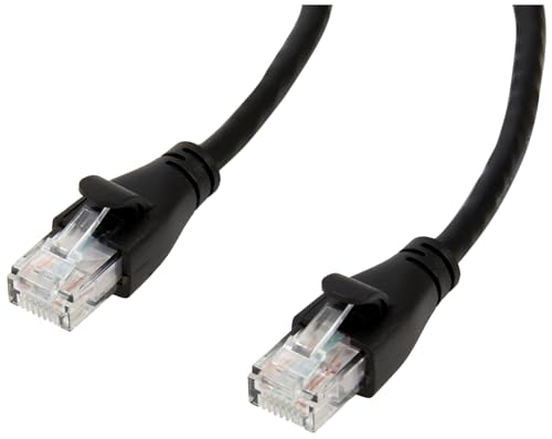 Amazon Basics - Cable de red Ethernet con conectores RJ45 (Cat. 6, 1000 Mbit/s, 3 m), Negro