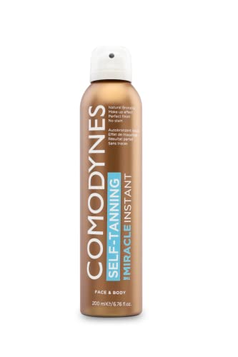 Comodynes Self-Tanning Miracle Instant - Spray Autobronceador con Efecto Inmediato y Natural, Hidratante y Antioxidante Para Rostro y Cuerpo - 200 ml