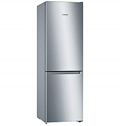 Bosch Elettrodomestici, Serie 2 – Nevera congelador combinado de libre posicionamiento, 186 x 60 cm, aspecto inoxidable, KGN36NLEA