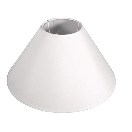 Rayher 2303102 Pantalla para lámpara, Plástico, cónica, 30-10 cm ø, 19 cm alto, E27, max.60W, tulipa personalizable, blanco