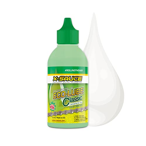 X-Sauce - Lubricante cadena bicicleta - Lubricante biodegradable de cera y aditivos antifricción - Aceite cadena bicicleta - 125 ml -Clima seco o húmedo, Verde