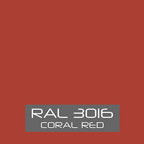 Resina de colores para suelos RES pintura epoxi + pasta de color, pintura para suelos industriales garage (rojo coral RAL 3016)