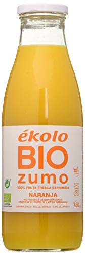 Ekolo Zumo De Naranja Ecológico, 100% Exprimido, 6 Botellas * 750Ml 4500 ml