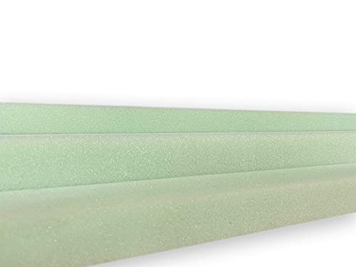 Plancha de Espuma Estándar Dura - Densidad Dura D30kg (200 x100 x01 cm de Grosor) - Color Verde - Resistente