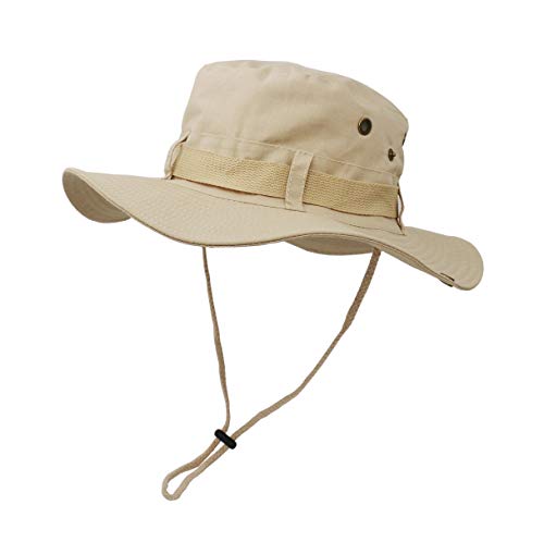 Sombrero de protección Solar de ala Ancha para Exteriores, Gorra de Sol de Jungla de Estilo Militar de Combate clásico de EE. UU. de Doble Capa para Pesca, Caza y Camping