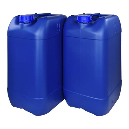 Bidón Garrafa Plástico 25 litros Azul apilable. Apta para uso alimentario. Homologación para transporte. (2 Unidades).