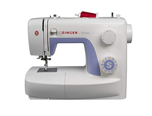 Singer Simple 3232 - Máquina de coser mecánica, 32 puntadas, 120 V, color blanco, 45 x 22 x 35 cm