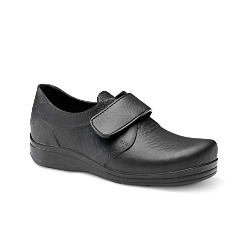 FELIZ CAMINAR - Zapato Sanitario Flotantes Velcro Negro, 43