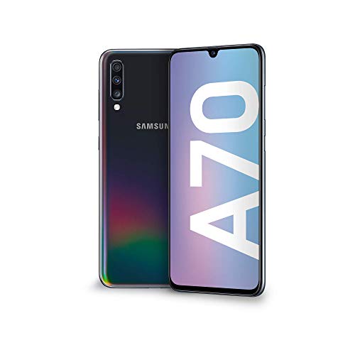 Samsung Galaxy A70 - Pantalla de 6,7 pulgadas, 128 GB ampliable, RAM 6 GB, batería 4500 mAh, 4G, Dual SIM Smartphone, Android 9 Pie, (2019) [Versión Español], Negro (Reacondicionado)