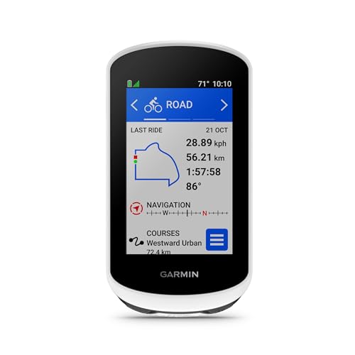 Garmin Edge Explore 2, Ciclocomputador de 3 Pulgadas, con GPS Intuitivo, Funciones de VO2, Registros personales, Unisex Adulto, Blanco, Única