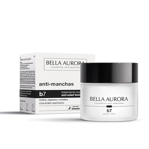 Bella Aurora Crema de Noche Anti-Manchas y Anti-Edad, 50 ml | Antiarrugas | Eficacia para Manchas en la Cara y Arrugas | Despigmentante Facial e Hidratante | B7