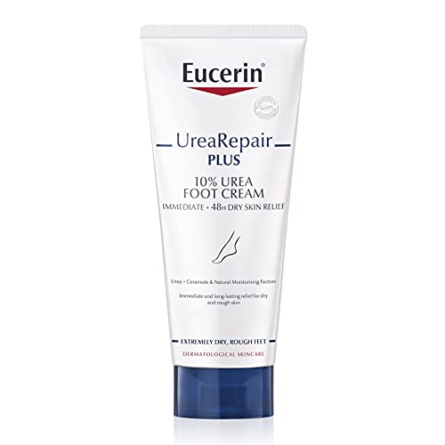 Eucerin Crema para pies UreaRepair Plus, sin fragancia, 100 ml, el embalaje puede variar.