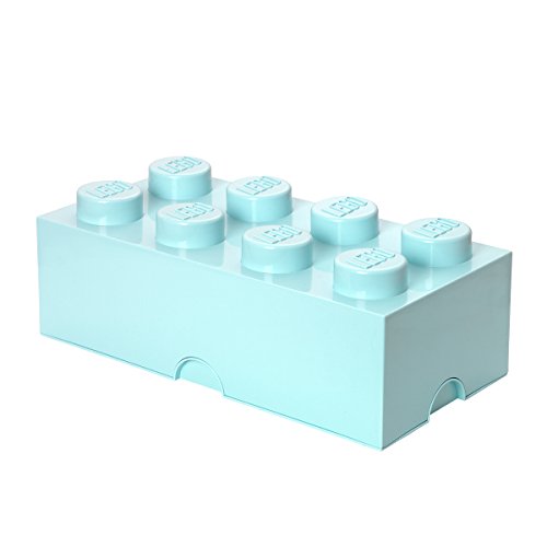 LEGO Ladrillo de almacenamiento de 8 espigas, caja de almacenaje apilable, 12 l, Verde menta, color, one size (40041742)