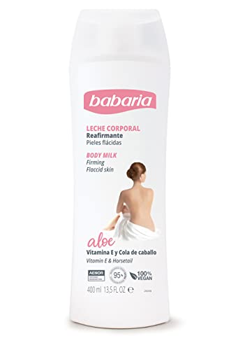 Babaria - Leche corporal reafirmante - Crema corporal reafirman para pieles flácidas - 400 ml
