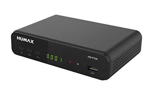 Humax Digital HD Fox - Receptor de satélite digital HD (1080p, HDTV, con fuente de alimentación de 12 V, para camping, Astra preinstalado, HDMI, SCART, DVB-S/S2 PVR Ready)