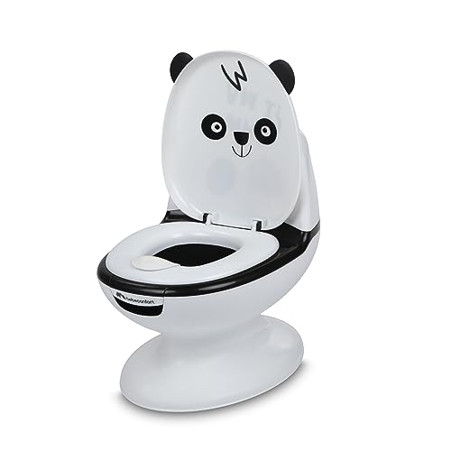 Bebeconfort Mini Toilet Orinal para bebés y niños 18 meses+, con sonido de descarga, cuenca extraíble fácil de limpiar, diseño de panda