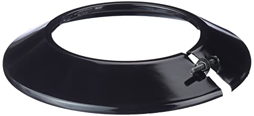 Embellecedor en color negro vitrificado 900°C-Ø100 mm- Rosetón para conductos de estufas y chimeneas