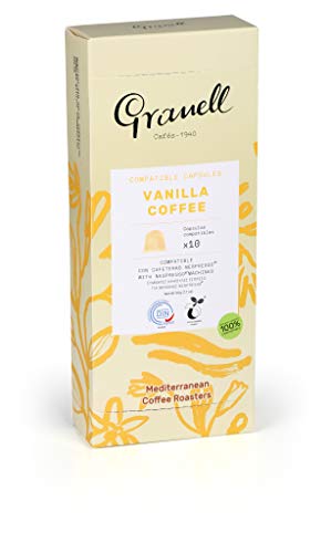 Granell Cafés · 1940 - Aromas - Espresso Vainilla | Capsulas Compatibles Nespresso 100% Café Arabica - 10 Cápsulas de Café Compostables