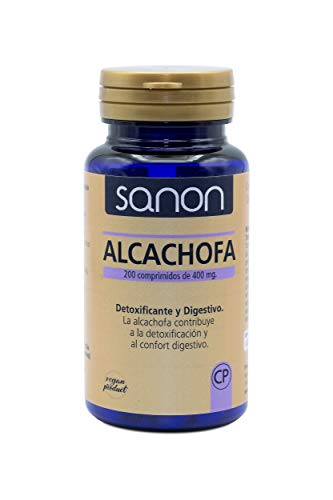 SANON Alcachofa - 180 Comprimidos de 500mg - Contribuye a la Detoxificación y al Confort Digestivo – Efecto Diurético - Ayuda al Control de Peso - Apto para Veganos