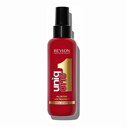 Revlon Professional UniqOne Protector Térmico Pelo, Tratamiento Hidratante para Cabello en Spray sin Aclarado, Fragancia Classic - 150 ml