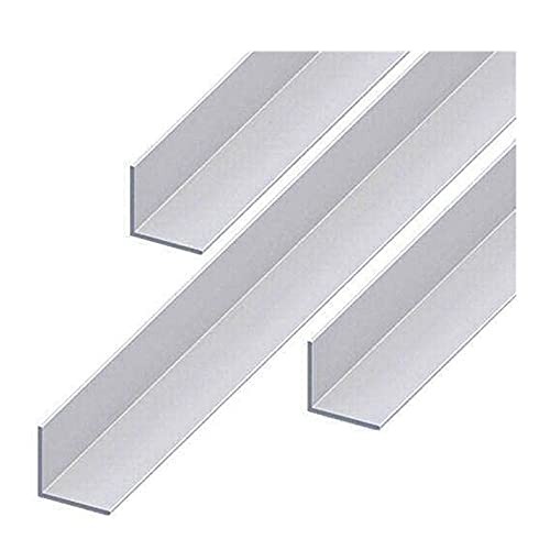 Ángulo de aluminio, perfil de aluminio en blanco, perfil angular, 0.5m de largo-70 * 15 * 2mm * 0.5m