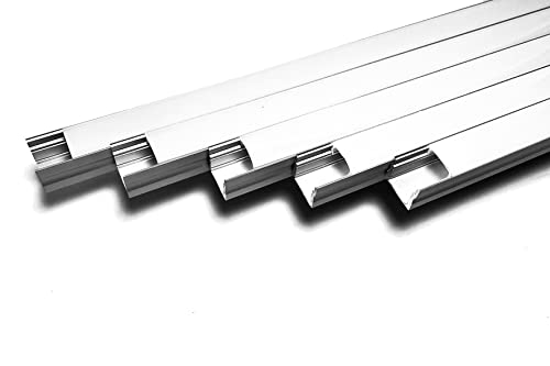 Litner-Perfil de aluminio para LED, canal con difusor opaco PACK 10 metros con soporte de montaje U,tapas finales,barra disipador en aluminio en tiras de 2 mts, canal con soporte de montaje