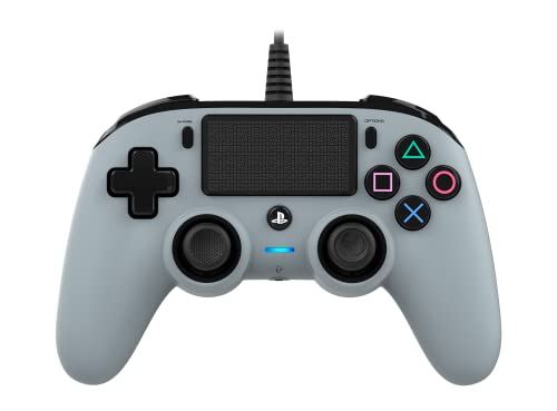 Nacon - Compact Mando con licencia Oficial Sony para PS4 y PC, Gaming Controller con Cable - Gris