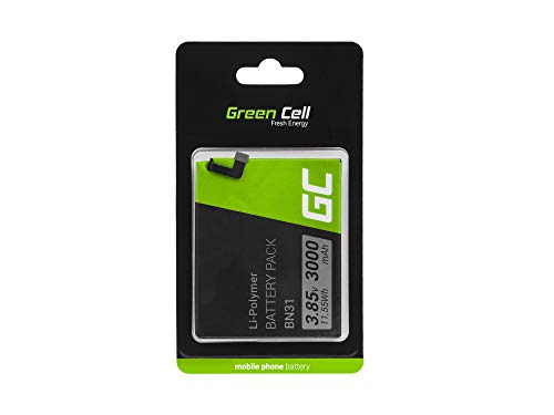 Batería de Repuesto Interna Green Cell BN31 Compatible con Xiaomi Mi A1 5X Note 5A Redmi S2 Y2 | Li-Polymer | 3000 mAh 3.8 V | Batería de reemplazo para teléfono móvil del Smartphone | Recargable
