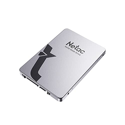 Netac SSD 512GB Disco Duro SATAIII 2.5'' Disco de Estado Sólido Interno SSD para Portátil, Juego de Velocidad de Actualización, Gris Plata