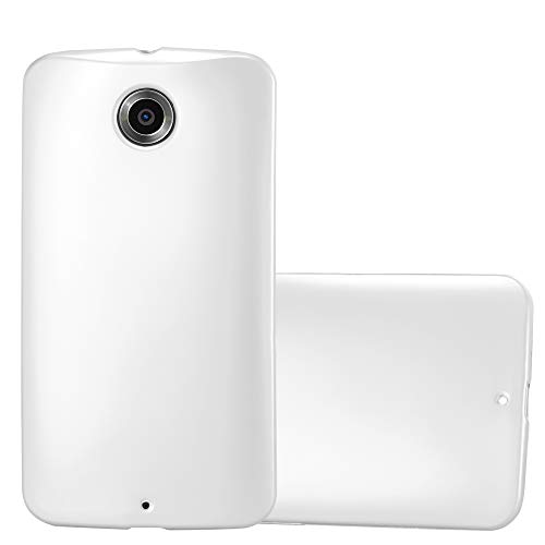 Cadorabo Funda para Motorola Nexus 6 en Metallic Plateado - Cubierta Proteccíon de Silicona TPU Delgada e Flexible con Antichoque - Gel Case Cover Carcasa Ligera