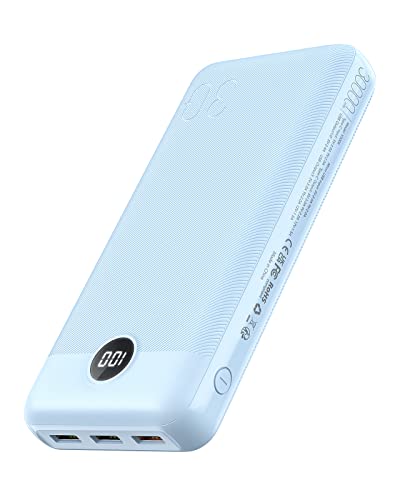 VEGER Power Bank,30000mAh Bateria Externa con Pantalla LED Bateria Portatil USB C Carga rapida PD 20W QC 3.0 con 2 Entradas y 4 Salidas Compatible con iPhone, Samsung, Huawei, Tableta y más.